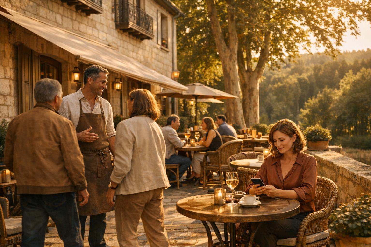 Terrasse d'un établissement à Fontainebleau : le WiFi professionnel installé par une équipe locale